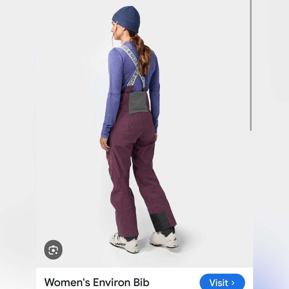 Stio Environ Bib Women’s ski bibs pants saddle rust orange size large reg NEW - Picture 11 of 16